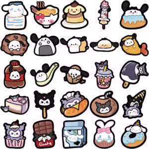 30pcs Cute Funny Food Sanrio Cartoon Stickers Aesthetic Hello Kitty Kuromi My Melody Anime Decals Kawaii Kids Sticker Toys - Image 6