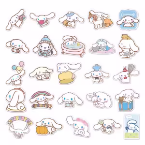 10PCS Funny Cinnamoroll Stickers Cartoon Cute Kids Toy Decals PVC DIY Luggage Stationary Wall Car Travel Sticker Wholesale - Image 6