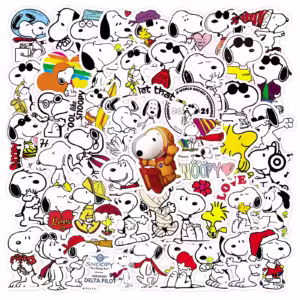 50pcs Dog Snoopy Graffiti Water Cup Luggage Laptop Handbook Waterproof Sticker - Image 6