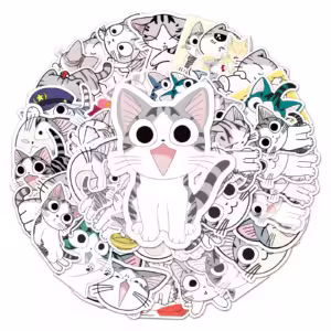 50pc Cute Cat Series Cartoon Cute Graffiti Stickers Suitcase Laptop Guitar Skateboard Personalized Decoration Stickers - Image 6