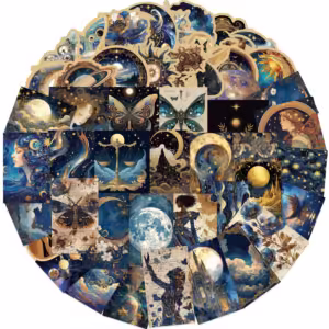 50PCS Cute Cartoon Universe Vortex Stickers Graffiti Stickers Suitcases Laptops Mobile Phones Diaries Decorative Children's Toys - Image 6
