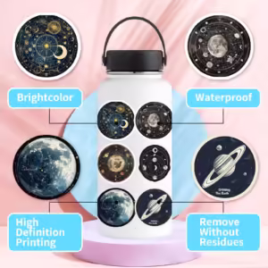 10pcs Vintage Astronomy Universe Planets Stickers Galaxy Moon Astrology Aesthetic Decals Laptop Luggage Skateboard Sticker - Image 6