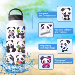 10Pcs Cartoon Cute Kawaii Panda Varied Stickers Pack for Kids Travel Luggage Notebook Phone Helmet Decoration Graffiti Decals - Image 6