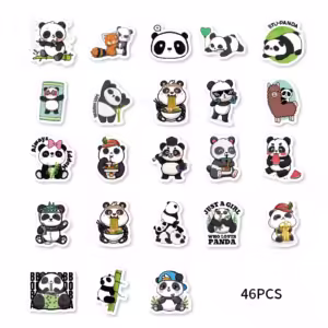 46pcs Cute Red Panda Cartoon Graffiti Stickers Decorated Notebook Water Cup Guitar Suitcase DIY Classic Toy Scrapbook Decals - Image 6