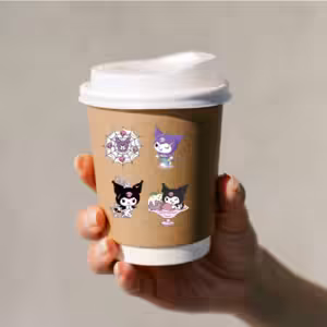 10pcs Cartoon Kuromi Stickers Kawaii Girls Anime Aesthetic Decals Decorative Stationery Laptop Cute Kids Sanrio Sticker - Image 6