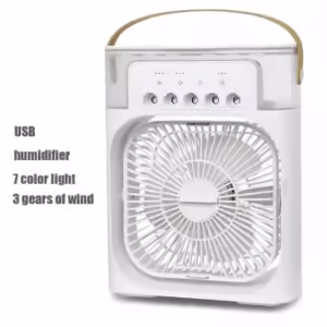 Portable Fan Air Conditioners USB Electric Fan LED Night Light Water Mist Fun 3 In 1 Air Humidifie For Home - Image 4