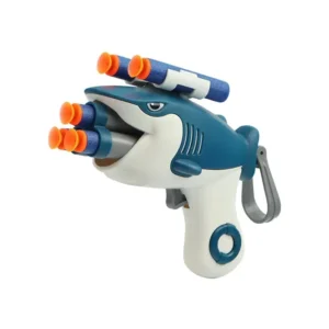 Shark Gun Ejection Soft Bullet Gun Children Safety Cute Toy Children Birthday Gift Automatic Shell Ejection Soft Bullet Air Gun - Image 2