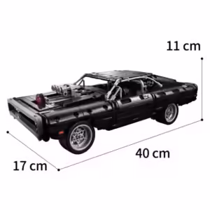 1077PCS Technical Dodge Charger Racing Car Building Blocks Model Assemble Bricks Fast and Furious Toy For Kid Boy Adults Gift - Image 7