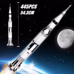 50CM USA NASAS Exploring Apollos Saturn V Space Launch Rocket Model Building Blocks Bricks Children Kid Toy Gift - Image 7