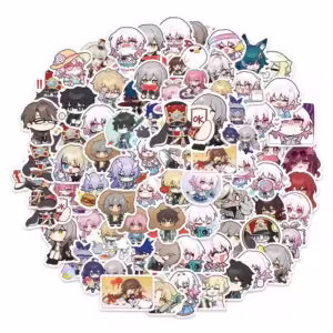 80pcs Game Honkai Star Rail Figure Stickers Pack for Kids Cartoon Anime Graffiti Decal Scrapbooking Luggage Laptop Skateboard - Image 6