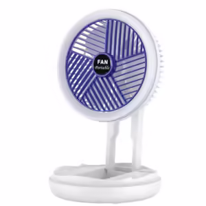 USB Charging Foldable Table Fan Wall Mounted Hanging Ceiling Fan with LED Light 4 Speed Adjustable For Home Room Air Cooler Fan - Image 7