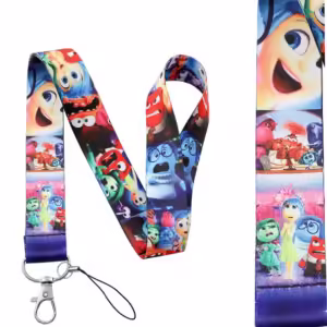 inside out 2 Lanyards Keychain Cartoon Movie Lanyards for Key Neck Strap For Card Keyring Accessories Gifts Credential Holder - Image 8